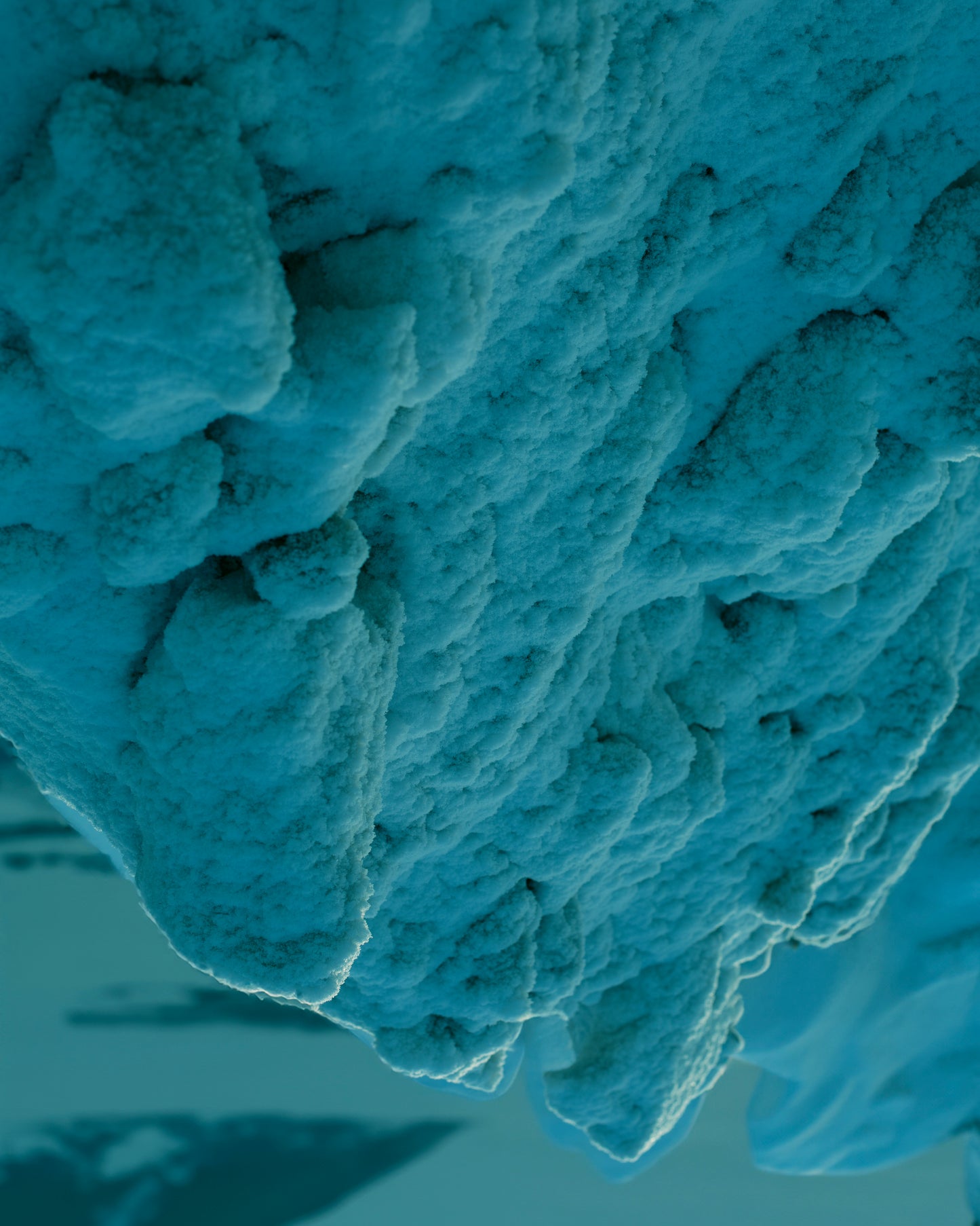 Close-up of textured blue surface