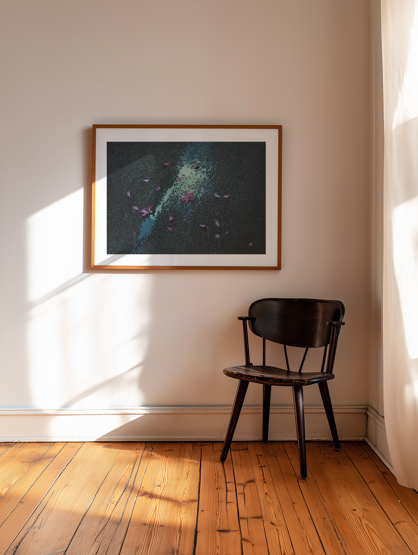 Vava Ribeiro - Work #2: Flowers on asphalt Off the Wall, Oahu- Poster