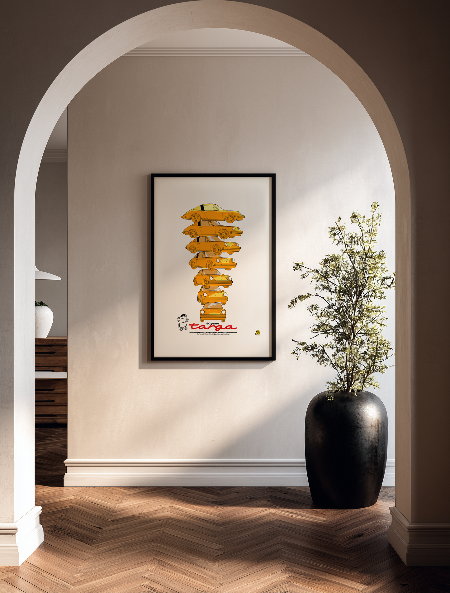 James Martin - Work #4: Targa, Yellow - Poster