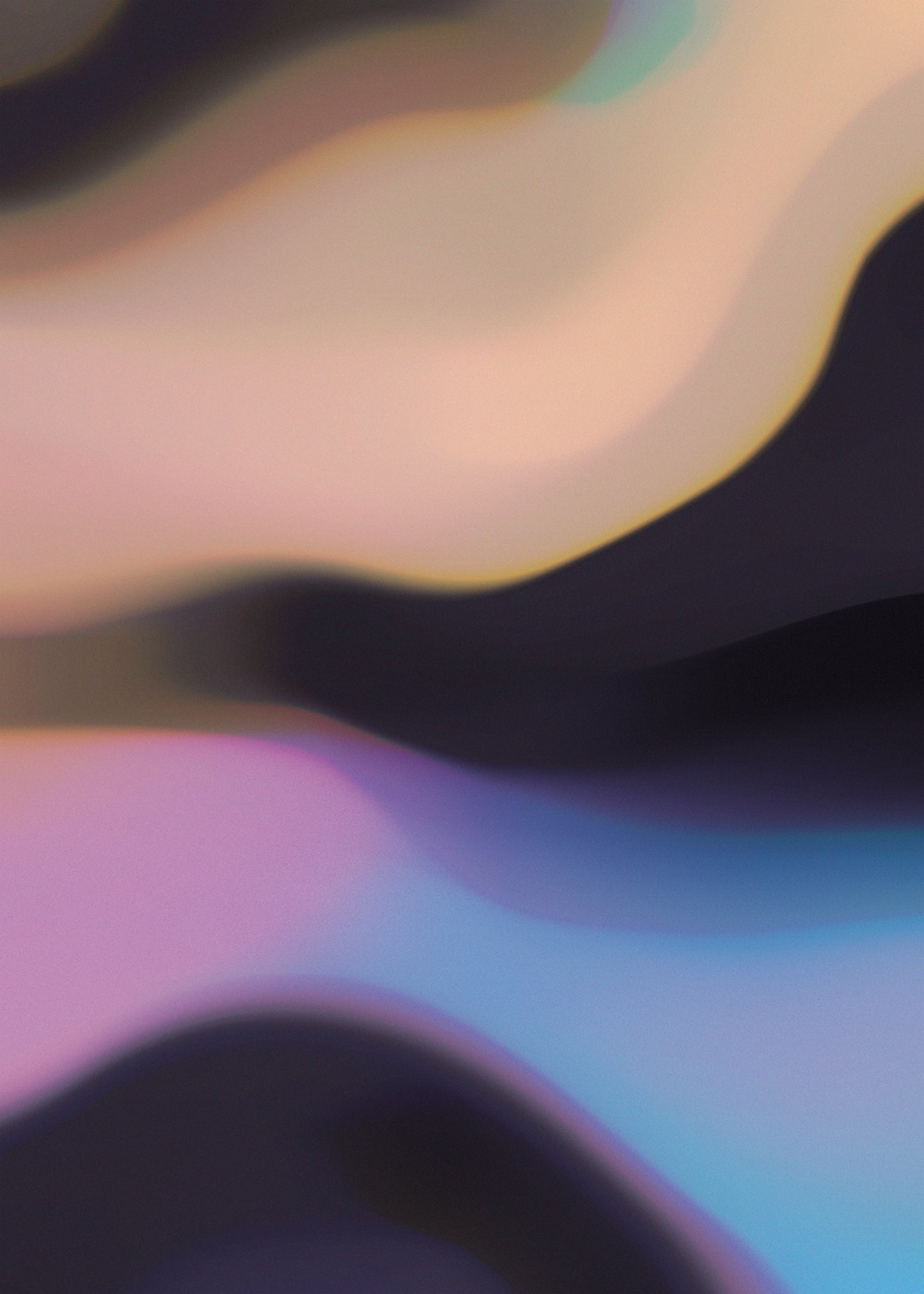 Abstract multicolored shape with wavy edges