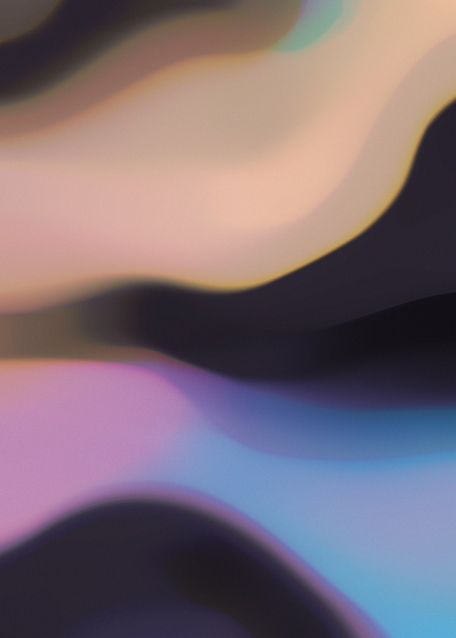 Abstract multicolored shape with wavy edges