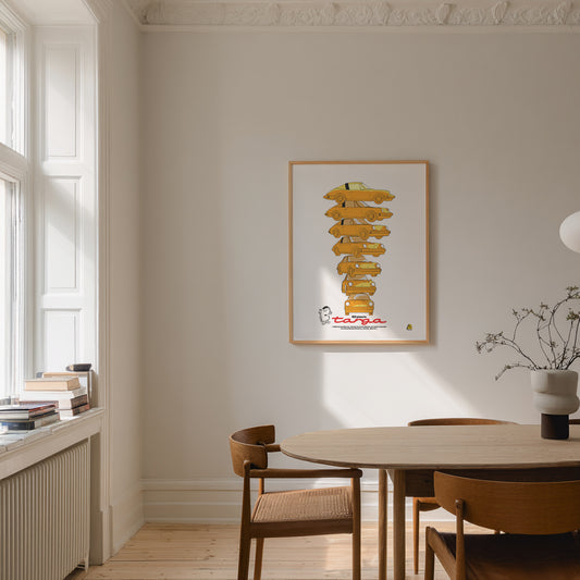 James Martin - Work #4: Targa, Yellow - Poster