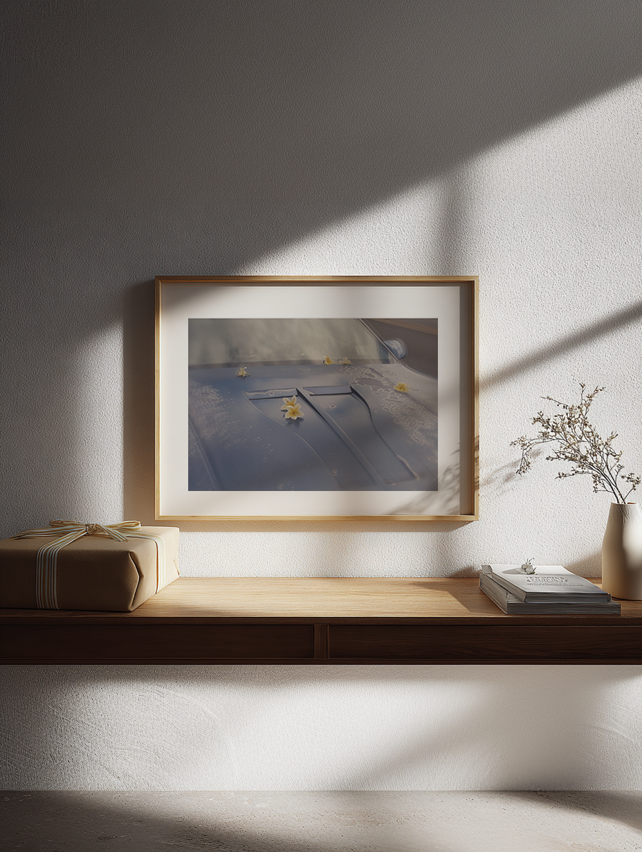 Vava Ribeiro - Work #3: Plumeria on a Camaro Pupukea, Oahu - Poster