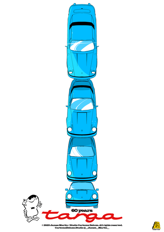 James Martin - Work #1: Targa, Blue - Poster