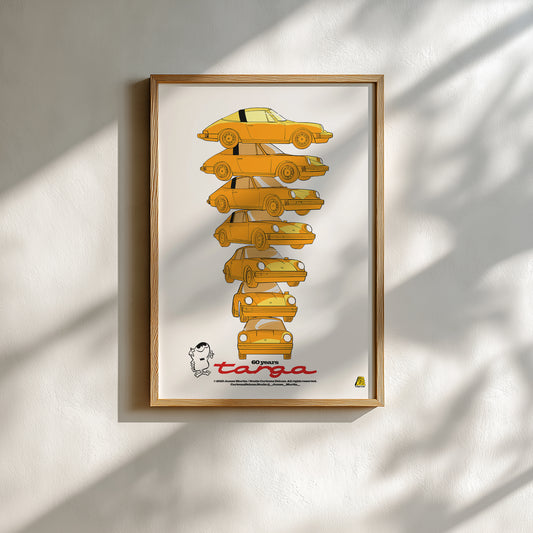 James Martin - Work #4: Targa, Yellow - Poster