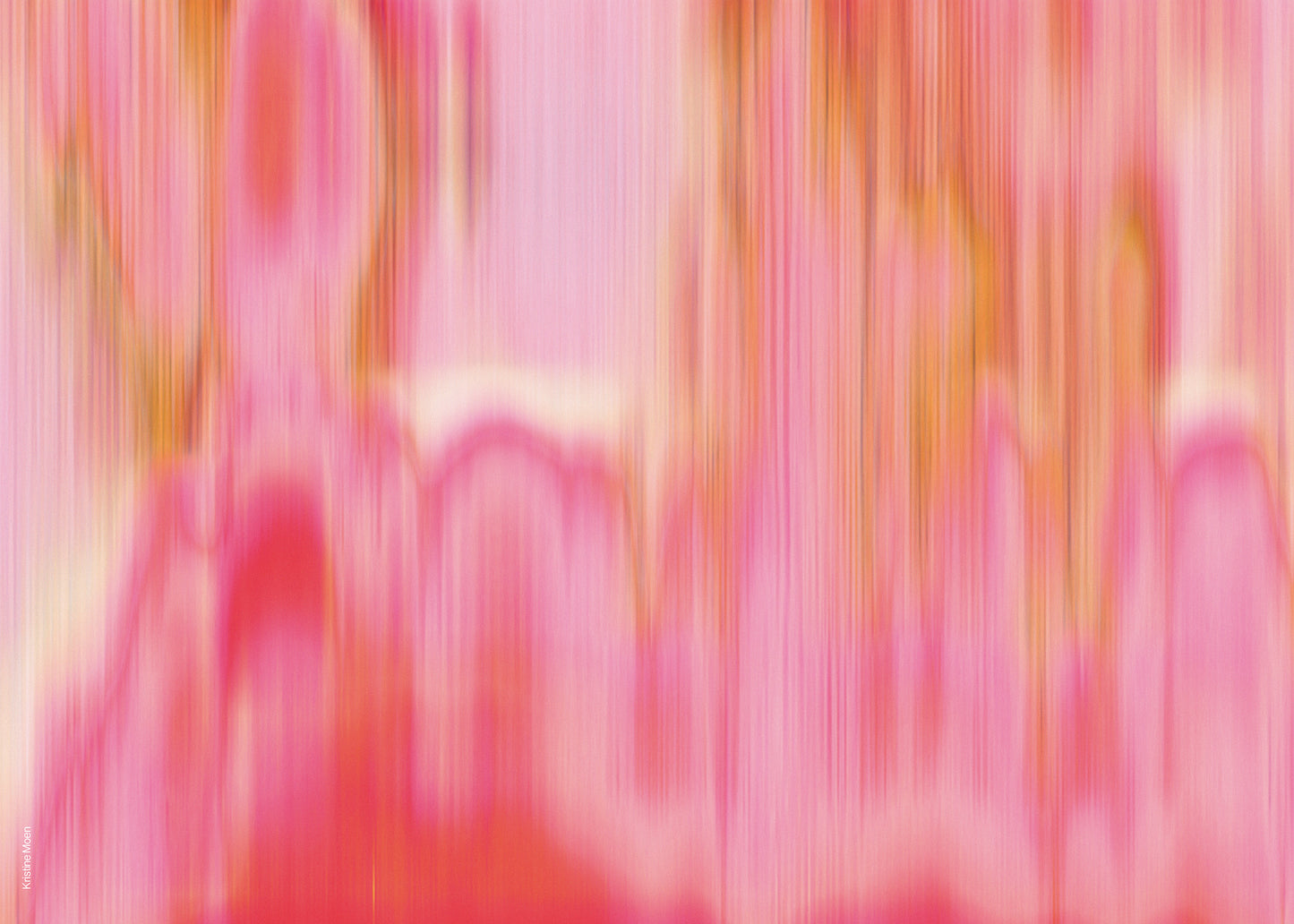 This image features a piece from Kristine Moen's "The Orgasm Project." It showcases a segment of a larger artwork that uses spectrograms to visualize the female orgasm.