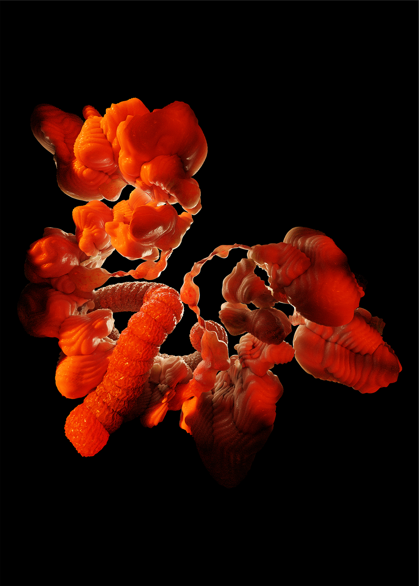 Shkumbin Vishi - Work #8 - FLAMING HOT GUTS - Poster