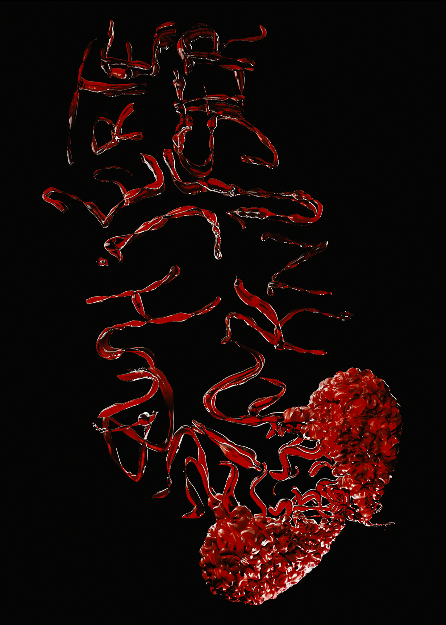 Shkumbin Vishi - Work #4 - HJERTEKNUSER - Poster