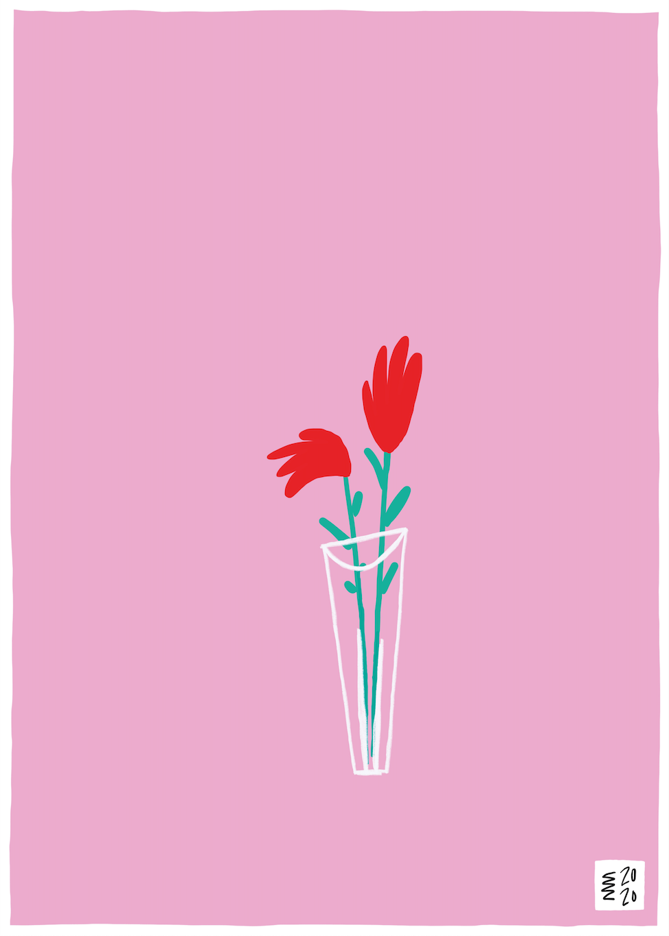 MARIA MAANESKIOLD - En trist og en glad tulipan